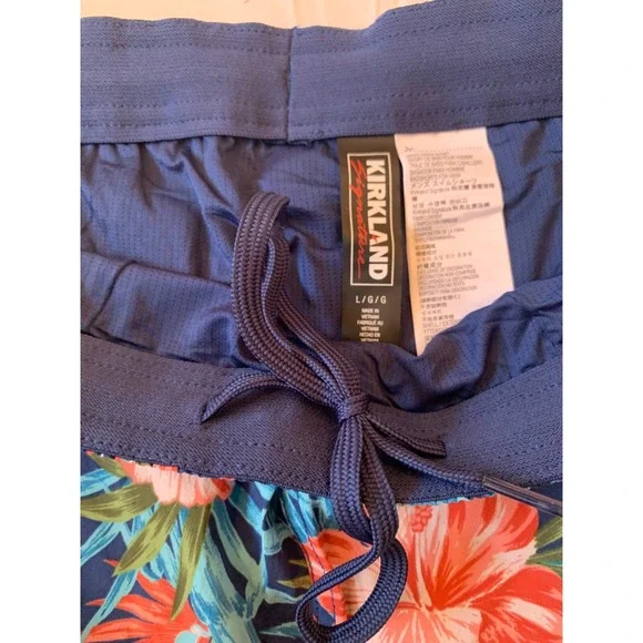 NWT Kirkland Swim Trunks Men's Size Large Tropical Shorts - Picture 7 of 7